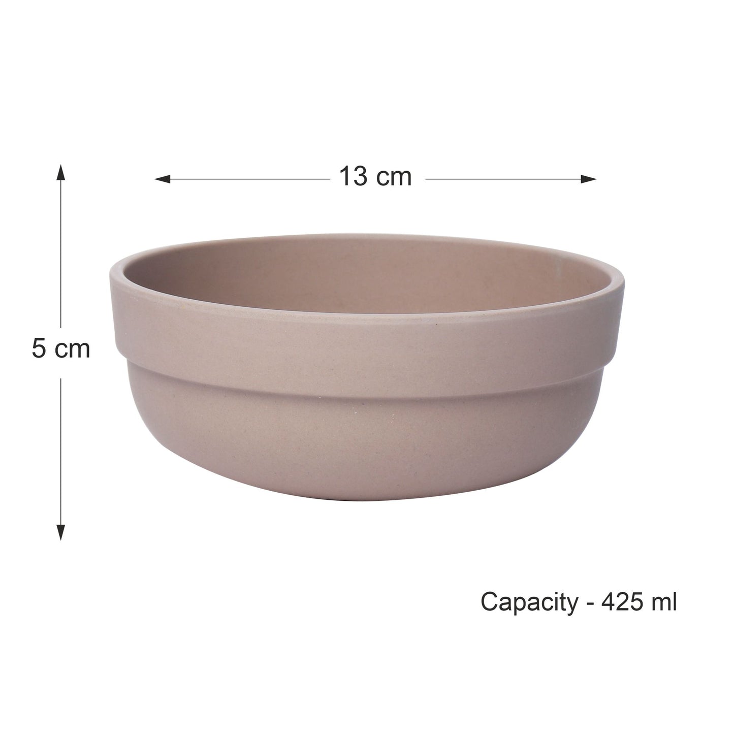 Modern Curry Bowl -Set of 4- Pastel Brown (Matte Finish)