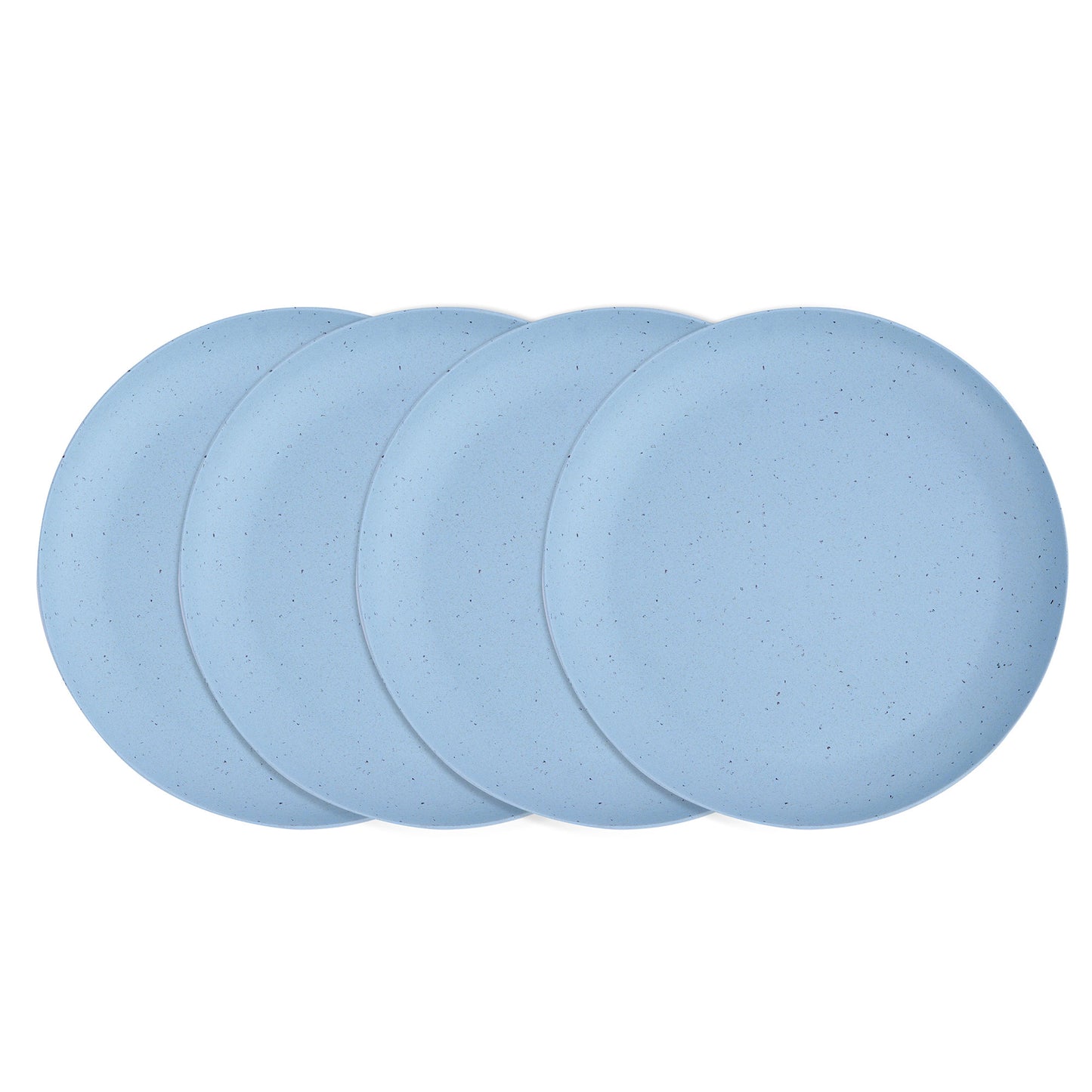 Bamboo Blue Chipped Appetizer/Quarter Plate -Set of 4