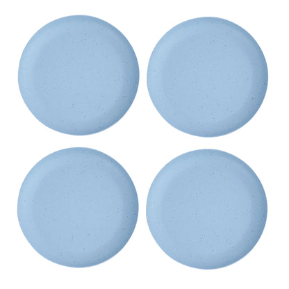 Bamboo Blue Chipped Appetizer/Quarter Plate -Set of 4