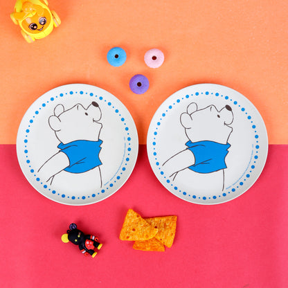 Winnie - The- Poooh Kids Plate- Blue-Set of 2