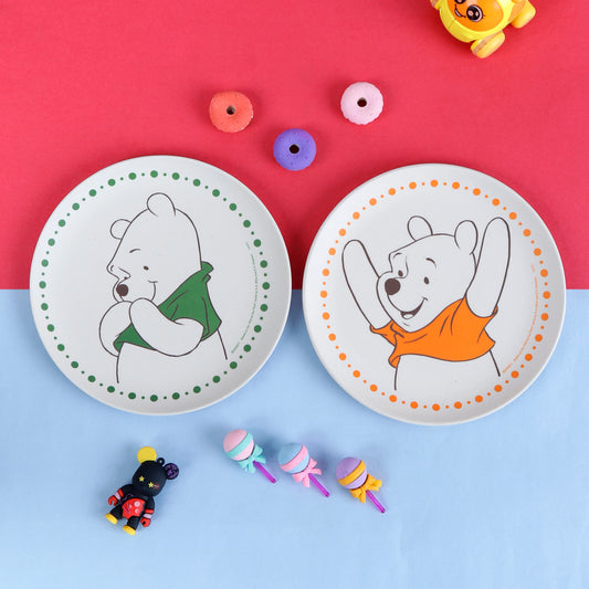 Winnie - The- Poooh Kids Plate- Set of 2- Multi color