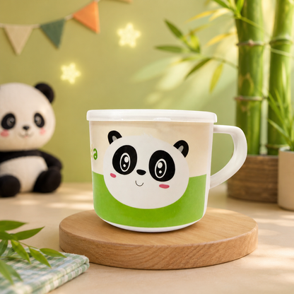 Playful Panda Bamboo Mug (with Lid)