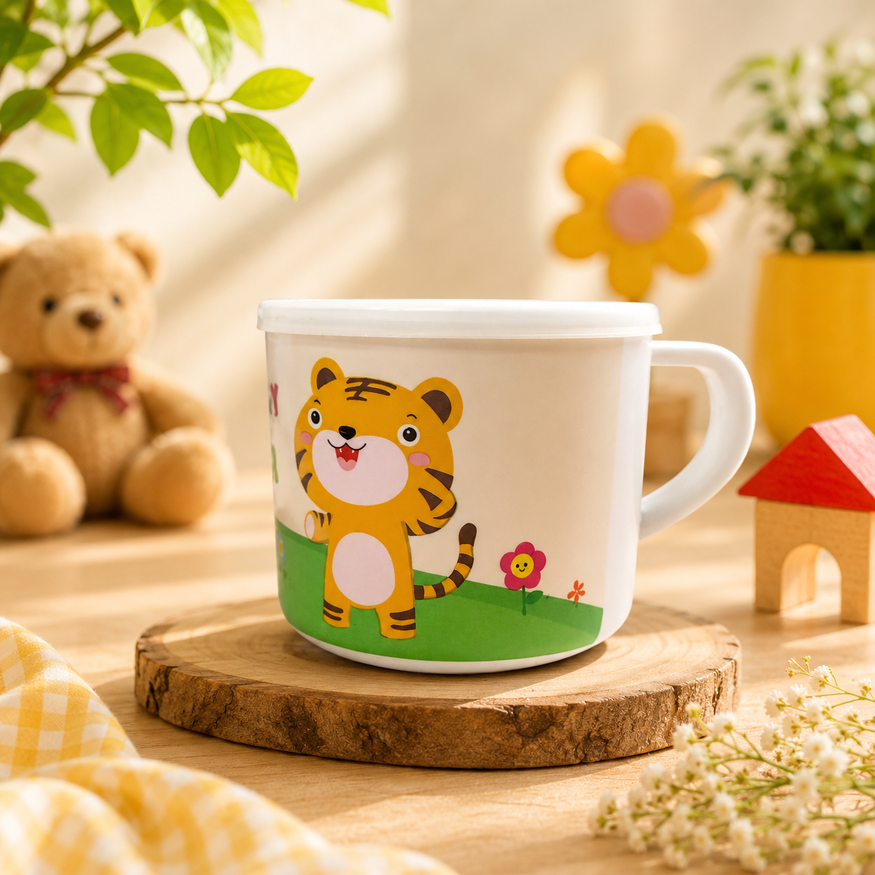 Tiggly Tiger Bamboo Mug (with Lid)