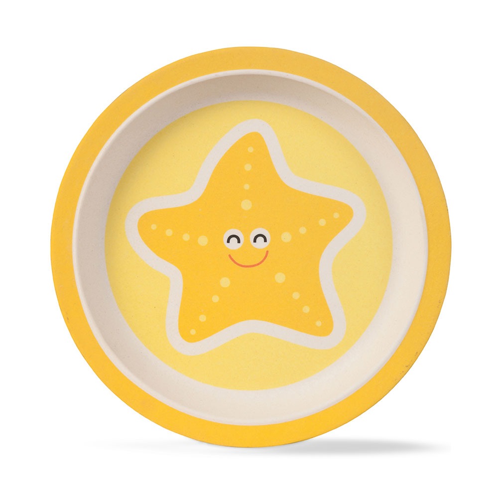 Sunny Starfish Bamboo Kids Dinner /Feeding Set of 5- Round Edition