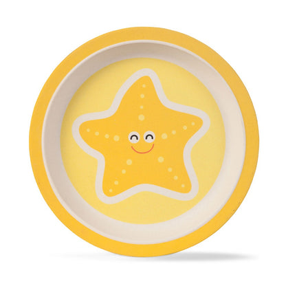 Sunny Starfish Bamboo Kids Dinner /Feeding Set of 5- Round Edition