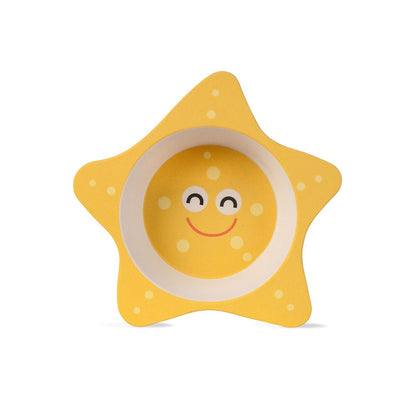 Sunny Starfish Bamboo Kids Dinner /Feeding Set of 5- Round Edition