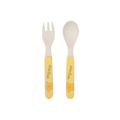 Sunny Starfish Bamboo Kids Dinner /Feeding Set of 5- Round Edition