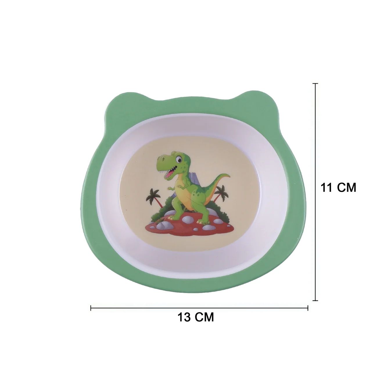 Jurassic Joys Bamboo Kids Bowl with Spoon and Fork -Set of 3