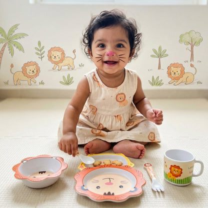 Simba -The Lion King Bamboo Kids Dinner /Feeding Set of 5