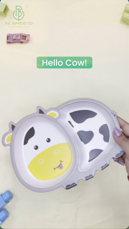 Chubby Cow Bamboo Kids Dinner /Feeding Set of 5