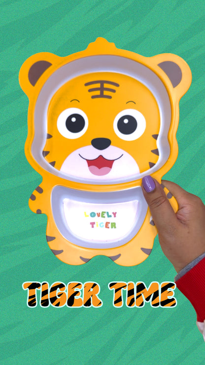 Tiggly Tiger Bamboo Kids Dinner /Feeding Set of 5