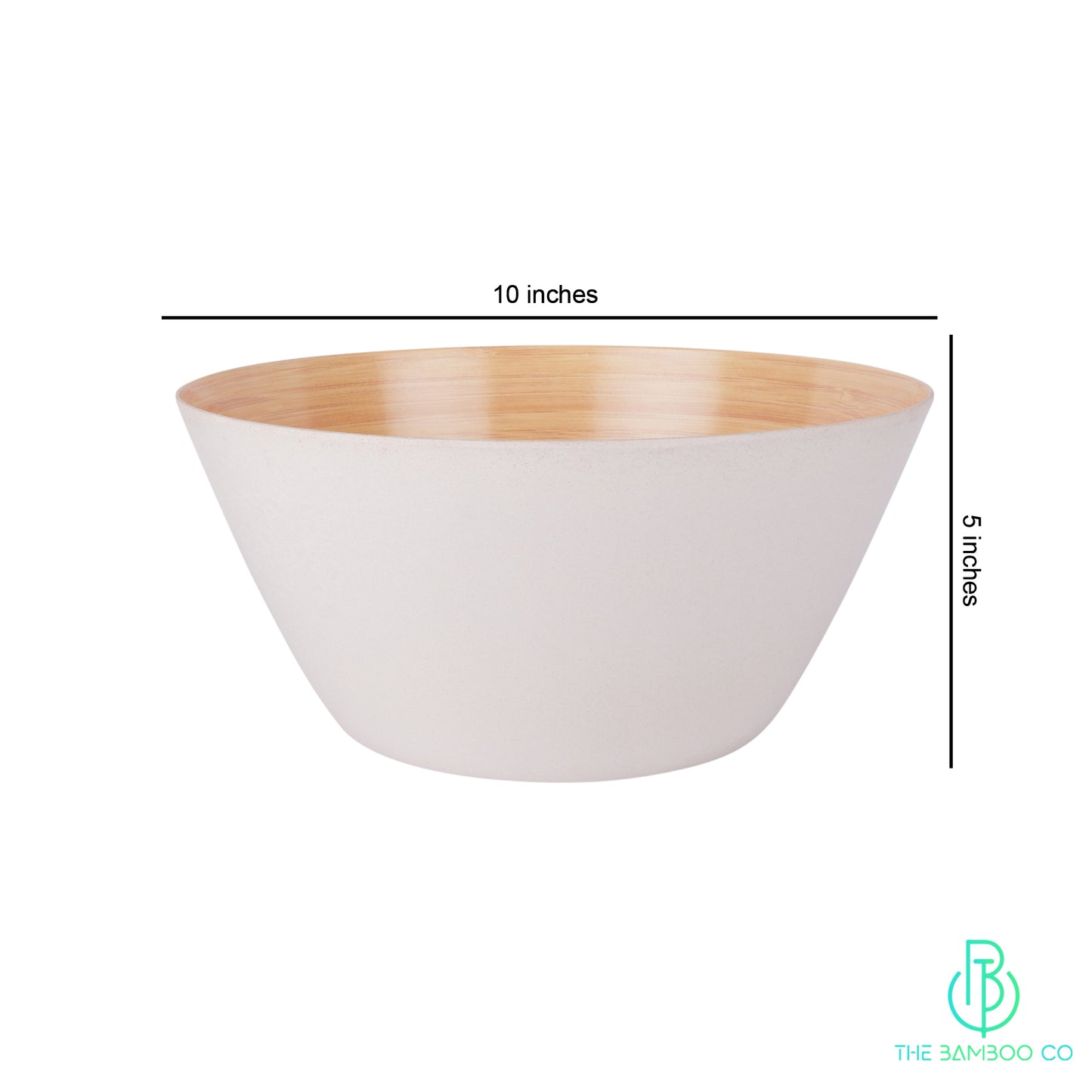 Bamboo White Woody Large Fruit Bowl