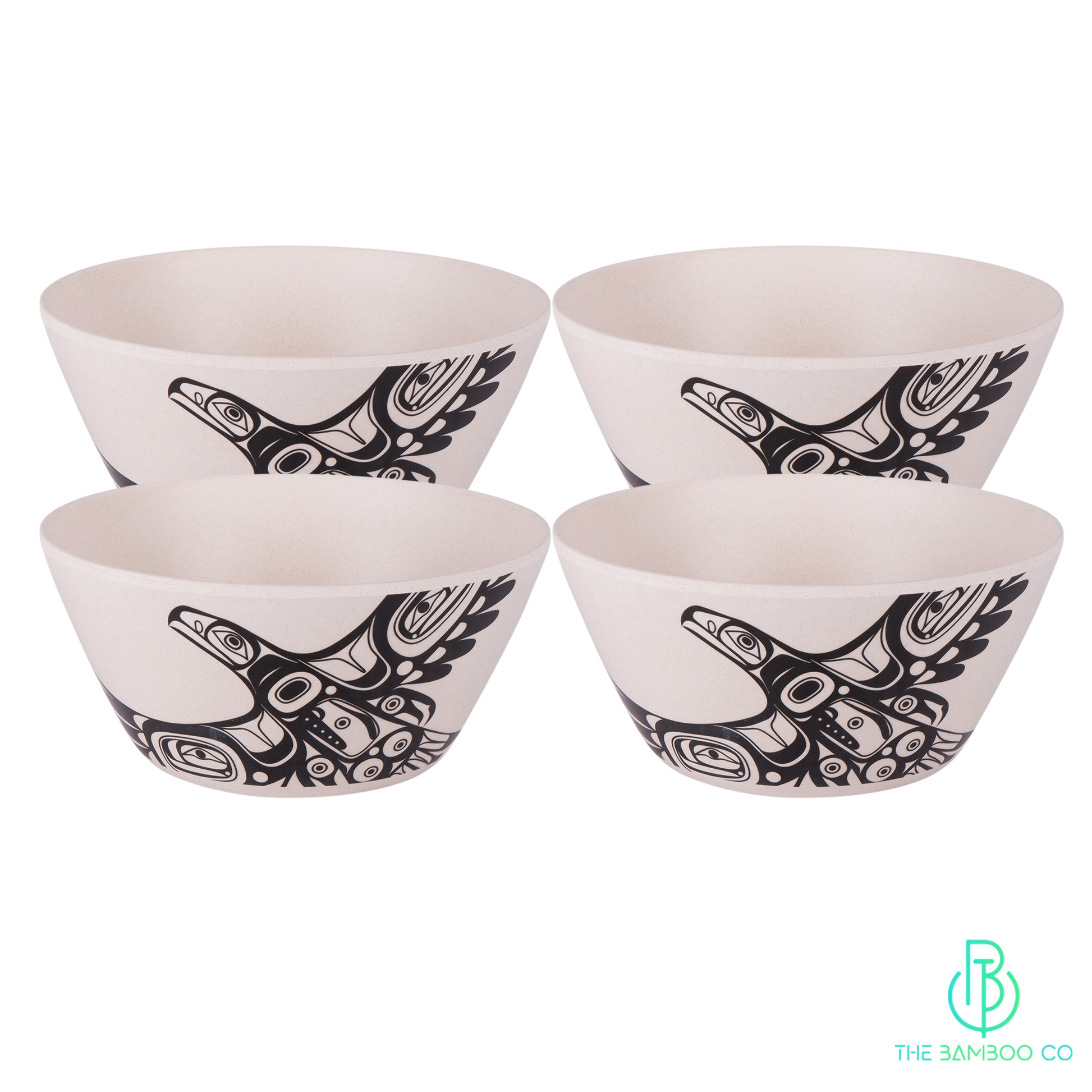 Bamboo Printed Black Small Fruit Snack Bowl