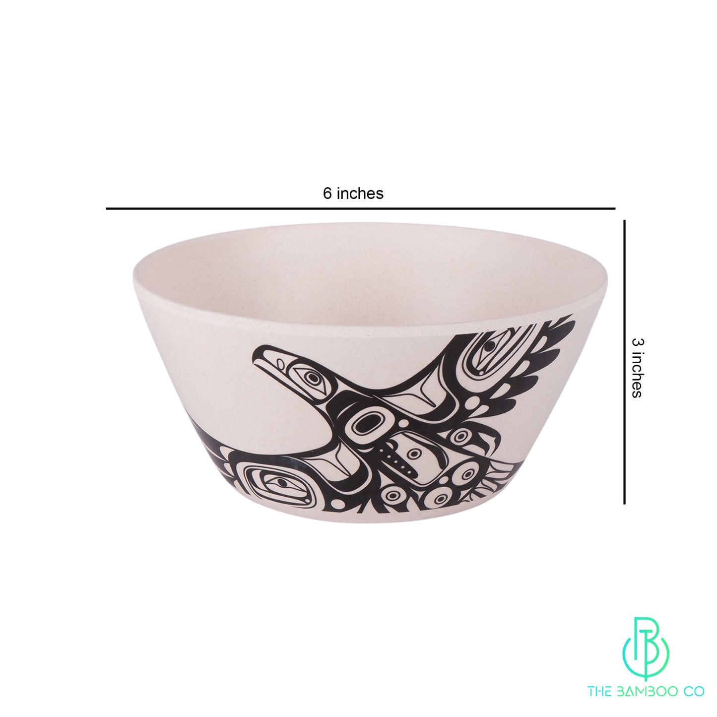 Bamboo Printed Black Small Fruit Snack Bowl