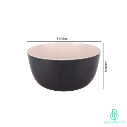 bamboo Glossy Black Premium Snack Bowl